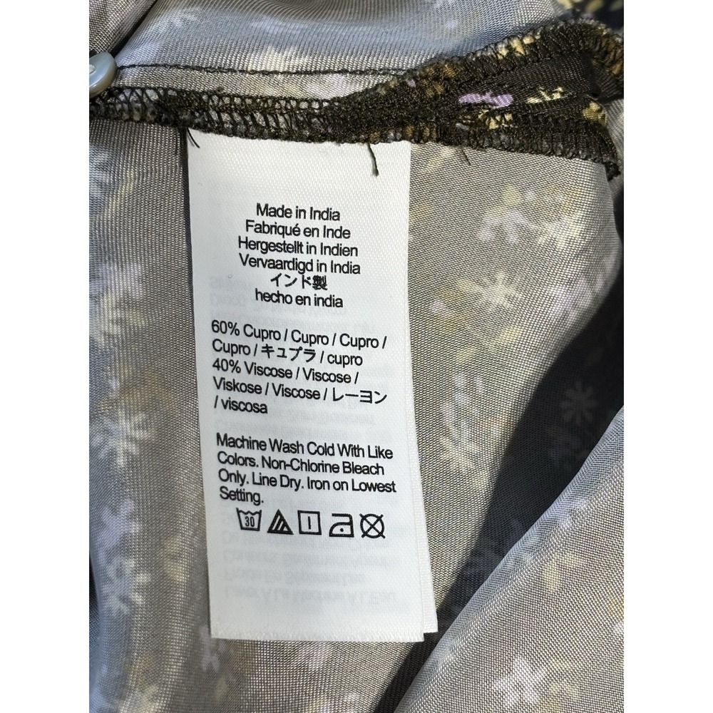 Madewell Dark green and Cream Patterned Midi Dress Size 8 - Picture 6 of 9